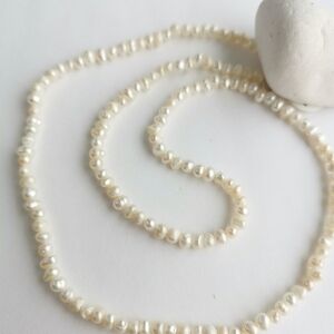 3-4mm Freshwater Pearl  Necklace Sterling Silver Clasp 18 inches 🆕